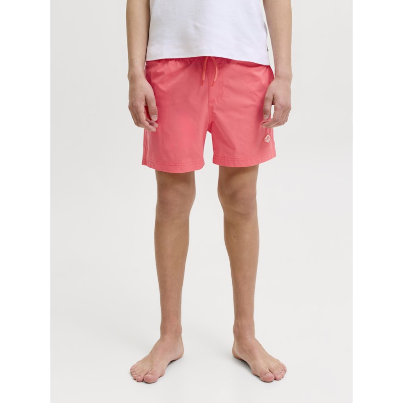 JACK & JONES JUNIOR Maui splash magic badeshorts - Hot coral