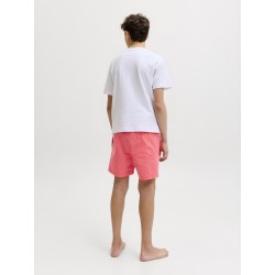 JACK & JONES JUNIOR Maui splash magic badeshorts - Hot coral