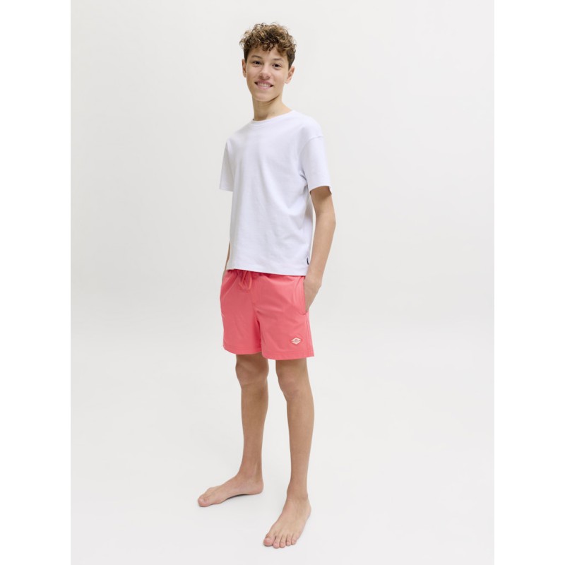 JACK & JONES JUNIOR Maui splash magic badeshorts - Hot coral