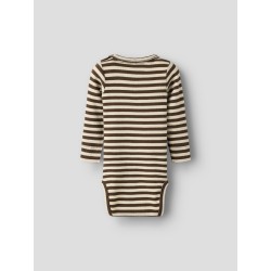 NAME IT BABY Jino langærmet body - Rocky Road