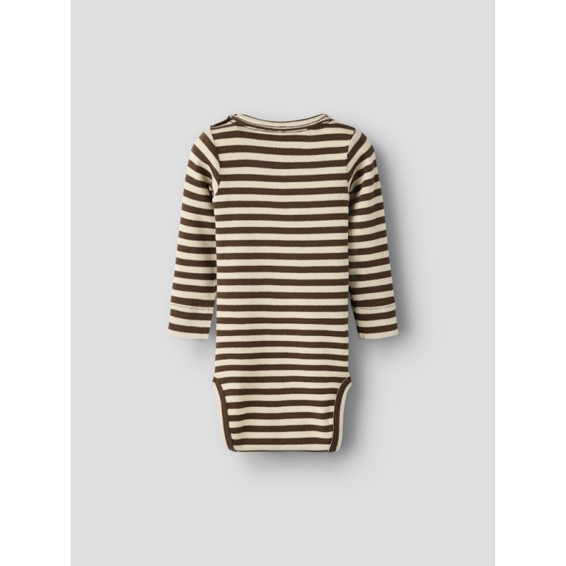 NAME IT BABY Jino langærmet body - Rocky Road