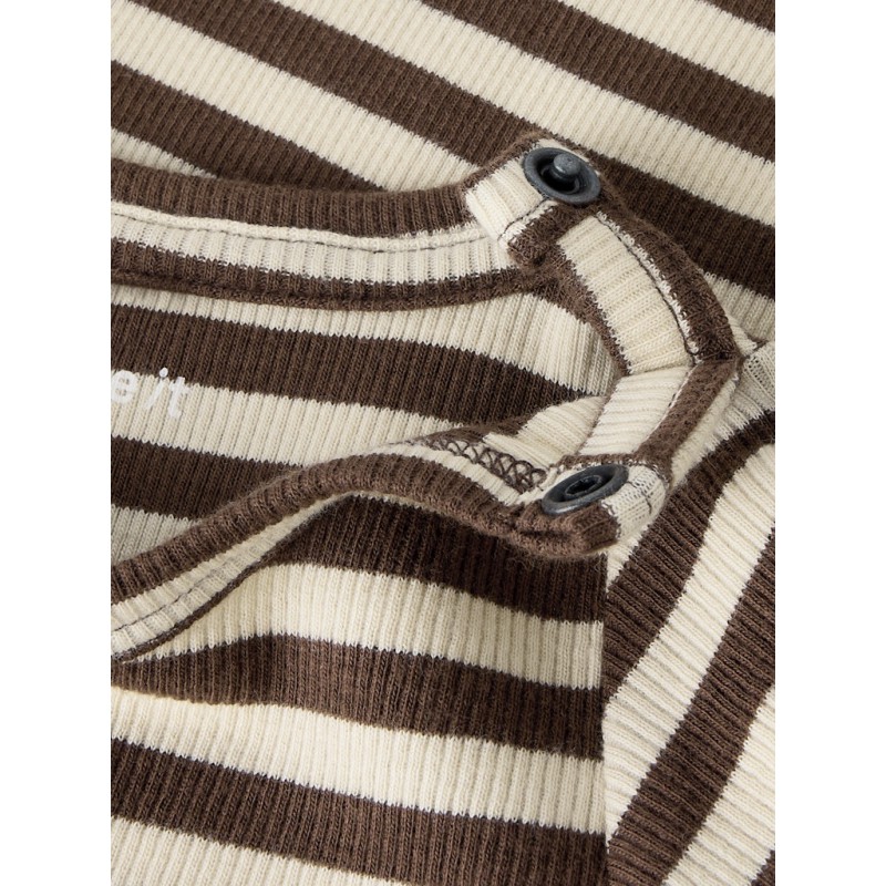 NAME IT BABY Jino langærmet body - Rocky Road