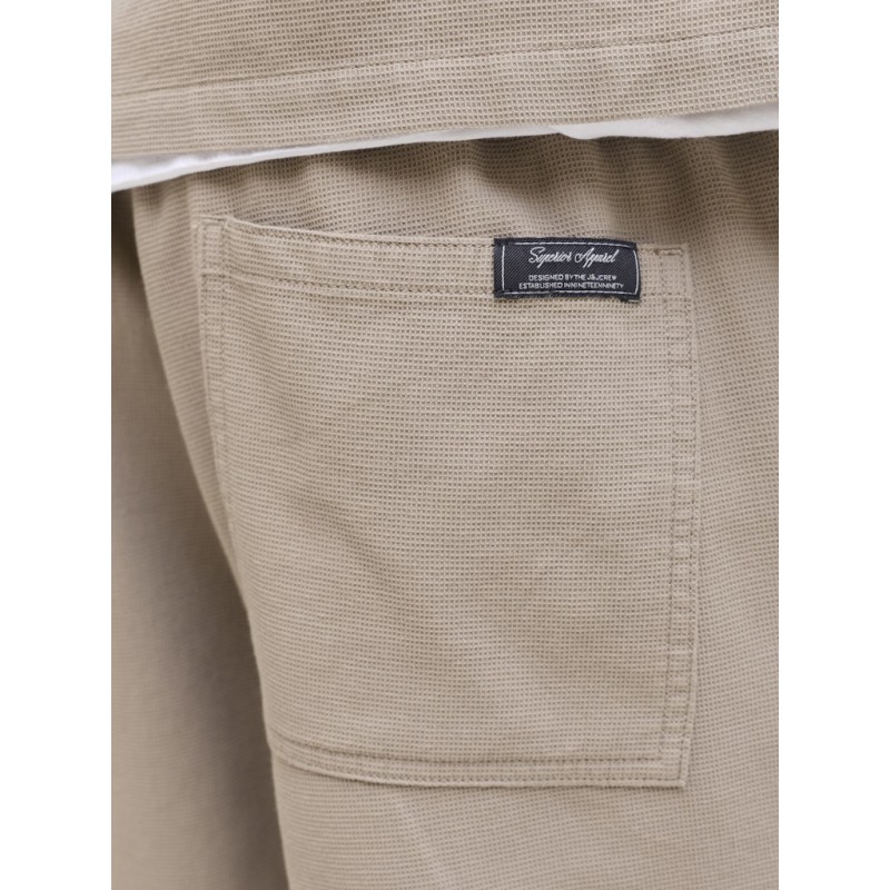 JACK & JONES PLUS Jaiden waffle resort shorts - Vintage Khaki