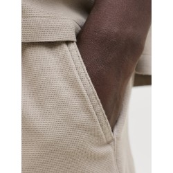 JACK & JONES PLUS Jaiden waffle resort shorts - Vintage Khaki