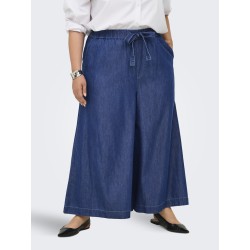 ONLY CARMAKOMA Bea palazzo wide bukser - Medium Blue Denim