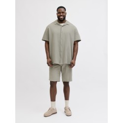 JACK & JONES PLUS Jaiden waffle resort shorts - Vetiver
