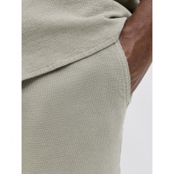 JACK & JONES PLUS Jaiden waffle resort shorts - Vetiver