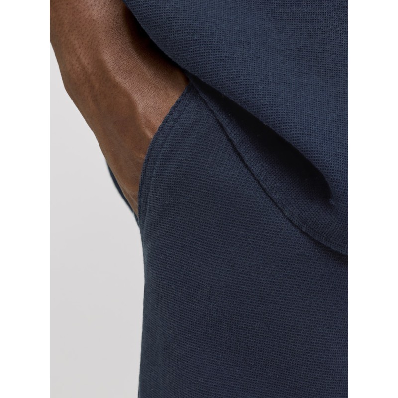 JACK & JONES PLUS Jaiden waffle resort shorts - Navy Blazer