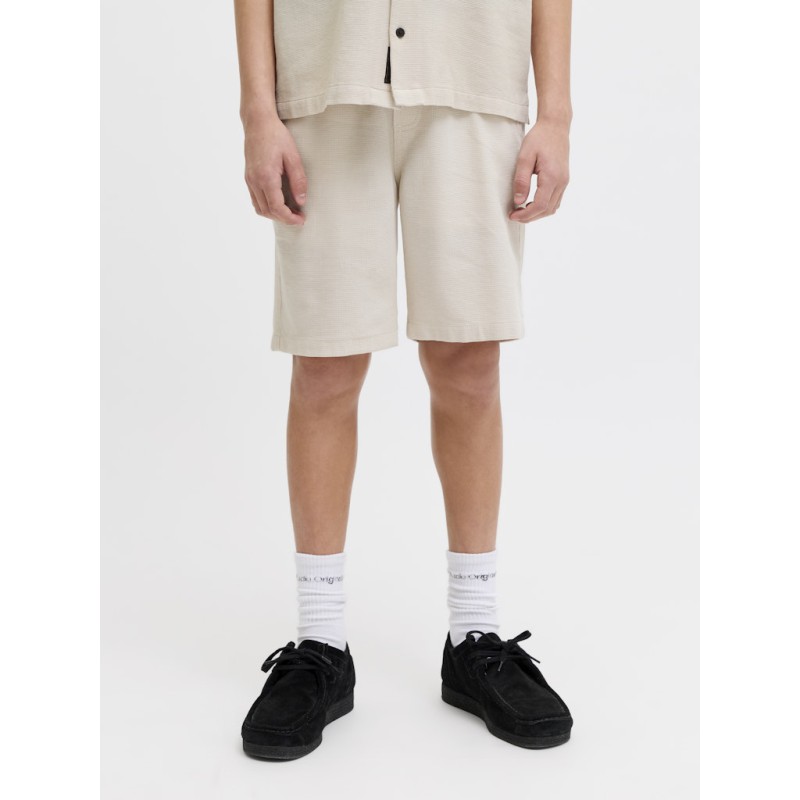 JACK & JONES JUNIOR Jaiden waffle resort shorts - Moonbeam