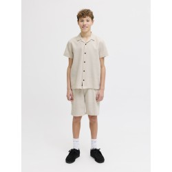 JACK & JONES JUNIOR Jaiden waffle resort shorts - Moonbeam