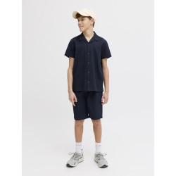 JACK & JONES JUNIOR Jaiden waffle resort shorts - Navy Blazer