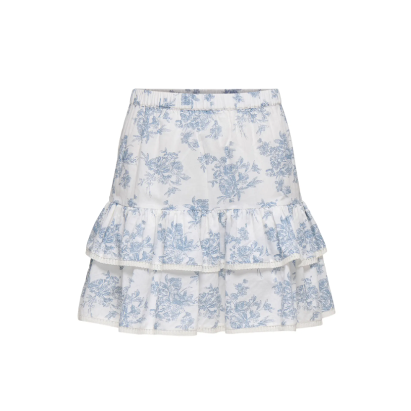 JDY Alberte mw layer nederdel - Cloud Dancer
