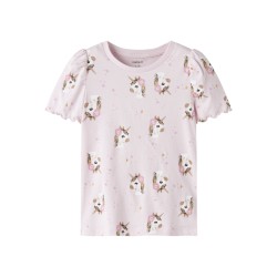 NAME IT Mini Jalisa kortærmet top - Cradle Pink