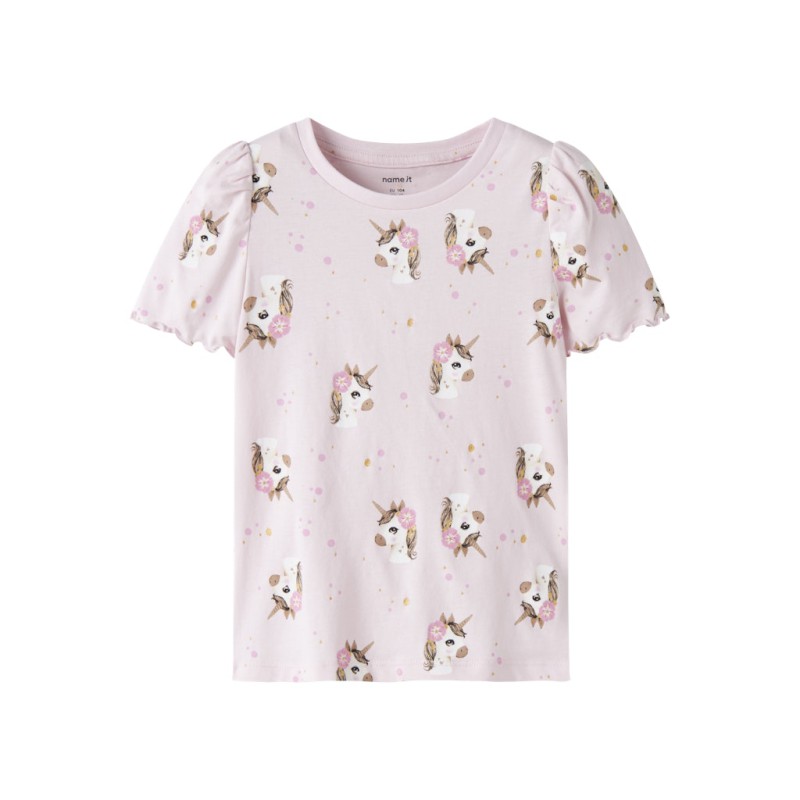 NAME IT Mini Jalisa kortærmet top - Cradle Pink