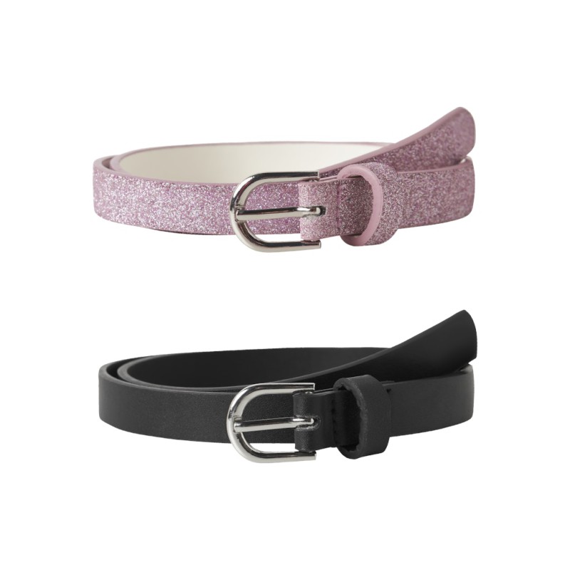 NAME IT Kids Rafi 2-pak bælte - Pirouette / Sort