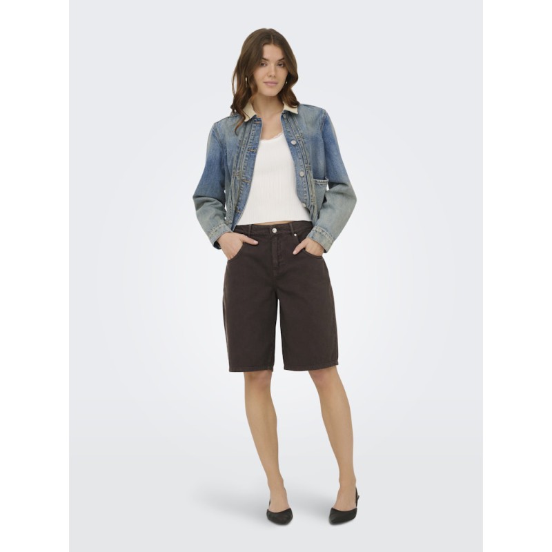 ONLY Mate-silla baggy long shorts - Coffee Bean