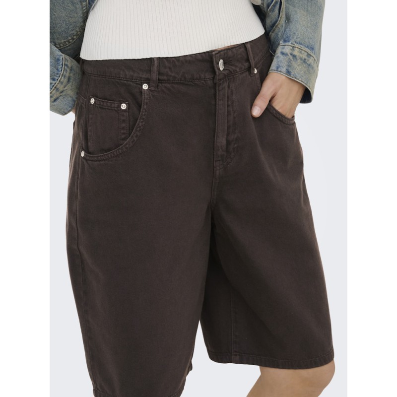 ONLY Mate-silla baggy long shorts - Coffee Bean