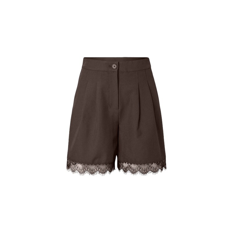 PIECES Maise bosella blonde shorts - Hot Fudge