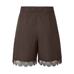 PIECES Maise bosella blonde shorts - Hot Fudge