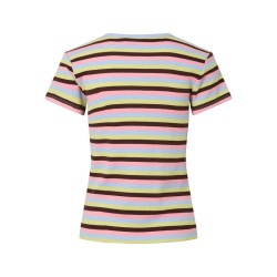 PIECES May kortærmet stribede t-shirt - Cashmere Blue