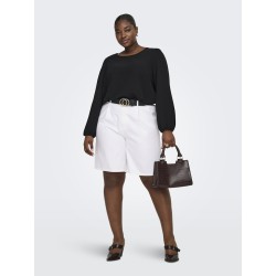 ONLY CARMAKOMA Davina-soft bermuda shorts - Bright White