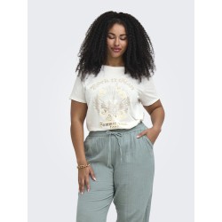 ONLY CARMAKOMA Novia kortærmet t-shirt - Cloud Dancer