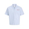 JACK & JONES Menton Poplin stripet kortærmet skjorte - Cashmere Blue