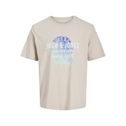 JACK & JONES PLUS Gradient kortærmet print t-shirt - Moonbeam