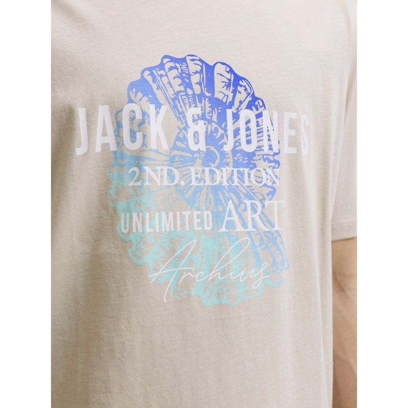 JACK & JONES PLUS Gradient kortærmet print t-shirt - Moonbeam