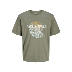 JACK & JONES PLUS Gradient kortærmet print t-shirt - Vetiver