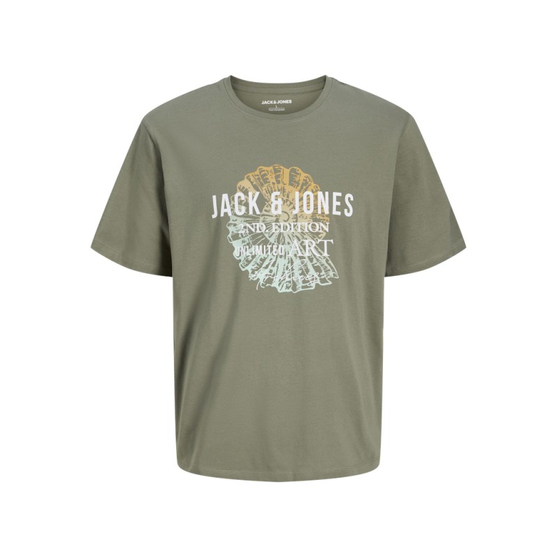 JACK & JONES PLUS Gradient kortærmet print t-shirt - Vetiver