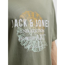 JACK & JONES PLUS Gradient kortærmet print t-shirt - Vetiver