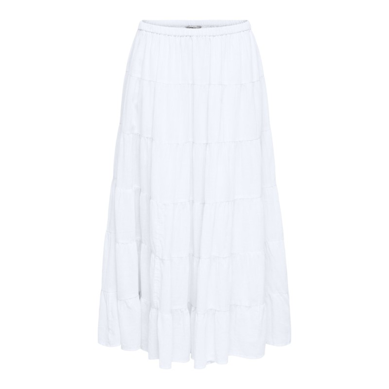 ONLY Kelly long nederdel - Bright White
