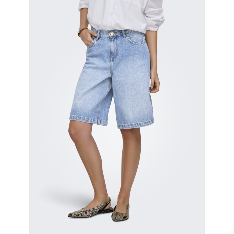 ONLY Zagu-doris midi denim shorts - Medium Blue Denim