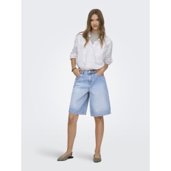 ONLY Zagu-doris midi denim shorts - Medium Blue Denim