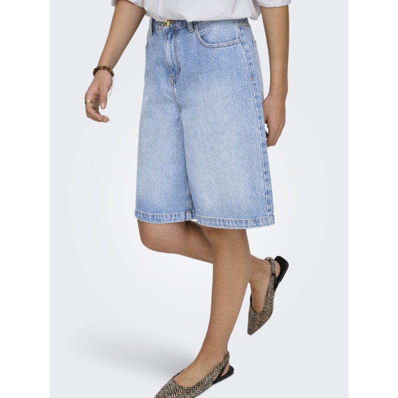 ONLY Zagu-doris midi denim shorts - Medium Blue Denim