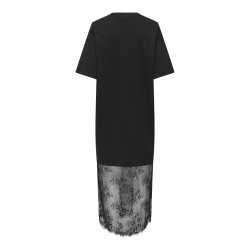 ONLY Cliff kortærmet blonde kjole - Black