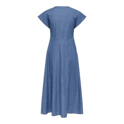ONLY Nova Azure long kjole - Medium Blue Denim