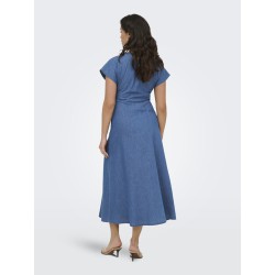 ONLY Nova Azure long kjole - Medium Blue Denim
