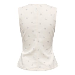 ONLY Naomi aop ærmeløs vest - Egret