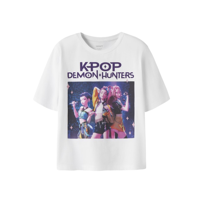 NAME IT KIDS Mara kpop kortærmet t-shirt - Bright White