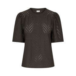 JDY Carla Cathinka kortærmet top - Chocolate Brown