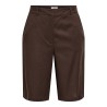 JDY Naomi hør mellem talje bermuda shorts - Chicory Coffee