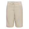 JDY Naomi hør mellem talje bermuda shorts - Wheat