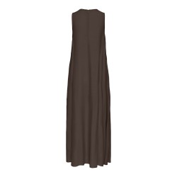JDY Caya hør lang kjole - Chocolate Brown