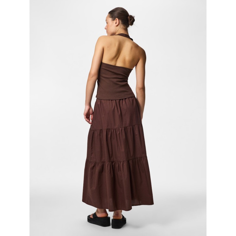 PIECES Pamimilla ankle nederdel - Chicory Coffee