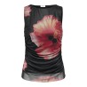 JDY Lea Mesh rouching top - Sort