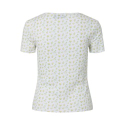 PIECES Turiel kortærmet t-shirt - Cloud Dancer Yellow flowers