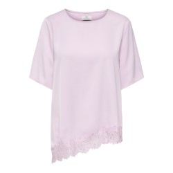 JDY Urba kortærmet asymmetrisk t-shirt - Winsome Orchid
