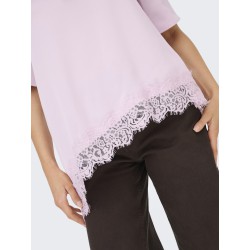 JDY Urba kortærmet asymmetrisk t-shirt - Winsome Orchid
